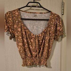 Twik by Simons Floral Smocked Blouse (XS)